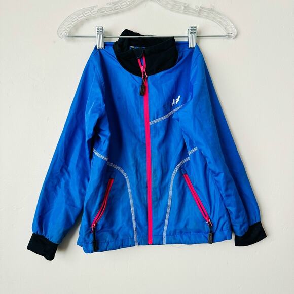 Swix lightweight zip up blue jacket windbreaker rain jacket Kids 6 youth - Picture 1 of 9